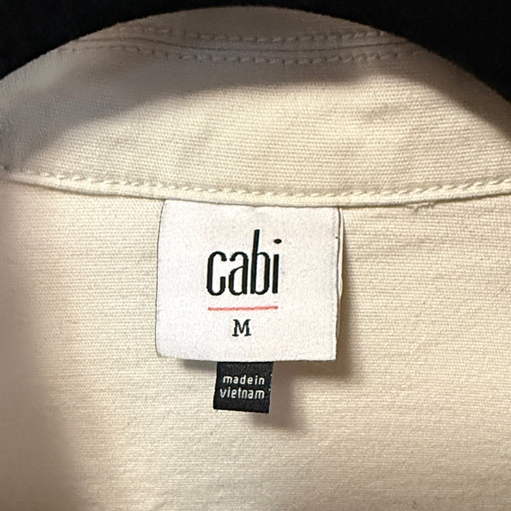 CAbi Off-White Utility Jacket with Button Accents - Picture 2 of 4